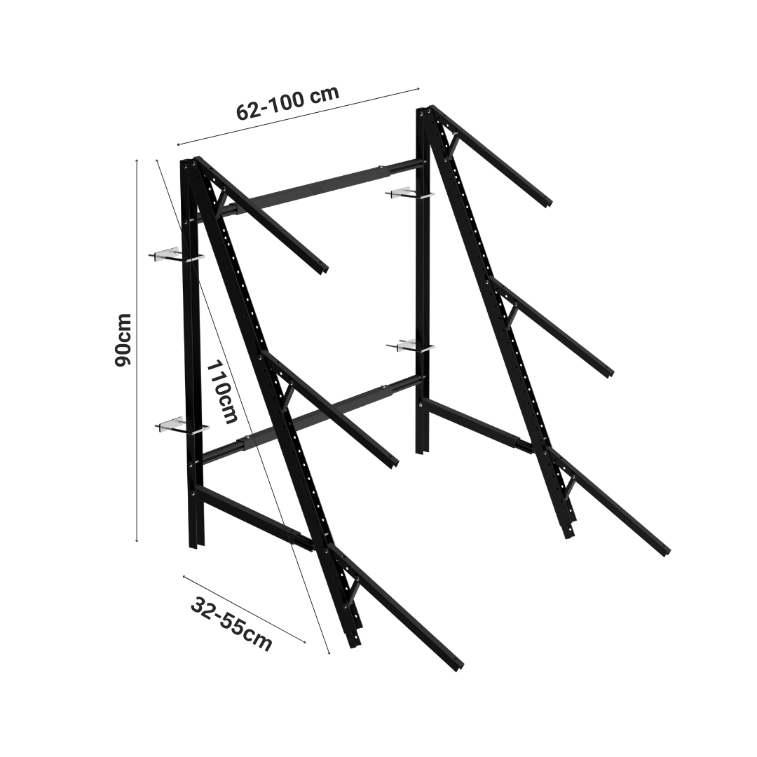 Balkonkraftwerk MoeCell Large Set (450W + Halterung) inkl. Wechselrichter und Anschlusskabel